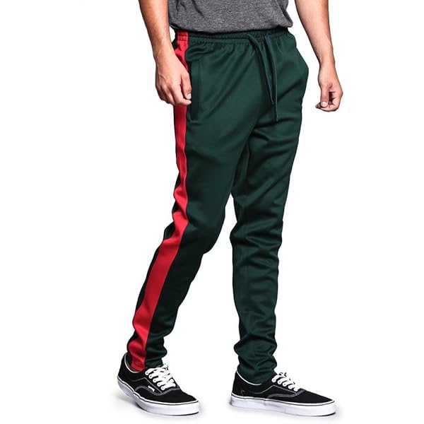 Amazon.com: Men's Color Block Dual Side Stripe Contrast